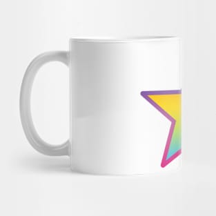 Bi+ Star (Pan Flag with upside-down Bi Flag outline) Mug